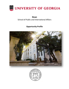School of Public and International Affairs Opportunity Profile