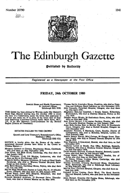 The Edinburgh Gazette Authority