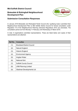 Mid Suffolk District Council Botesdale & Rickinghall Neighbourhood