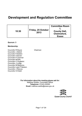 Development and Regulation Committee