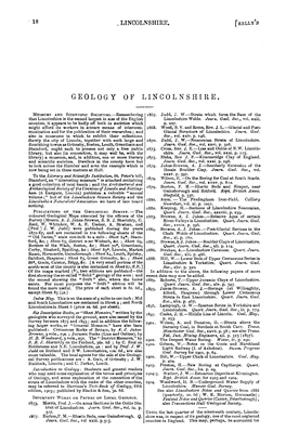 Geology of Lincolnshire