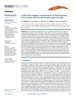 Crustal Processes in the Proterozoic Trans-Hudson and Grenville