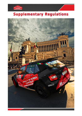 Rally Di Roma Capitale 2021 Supplementary Regulations