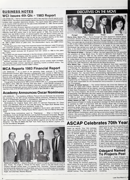 ASCAP Celebrates 70Th Year