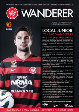 Local Junior to Lead Wanderers