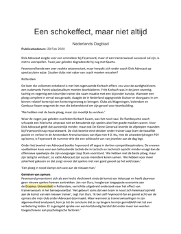 Een Schokeffect, Maar Niet Altijd