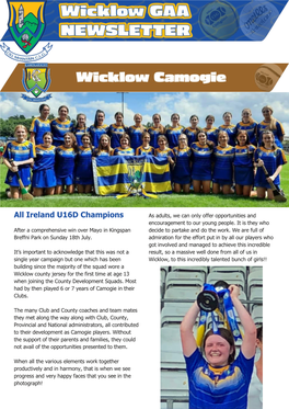 Wicklow GAA Newsletter E01