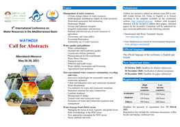 Call for Abstracts - Water Contamination - Groundwater and Freshwater Quality Official Language