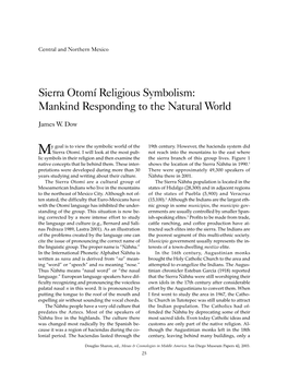 Sierra Otomí Religious Symbolism: Mankind Responding to the Natural World