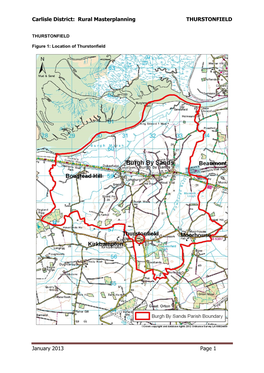 Carlisle District: Rural Masterplanning THURSTONFIELD