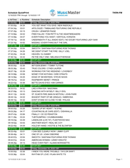 Schedule Quickprint TKRN-FM