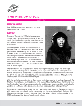 The Rise of Disco