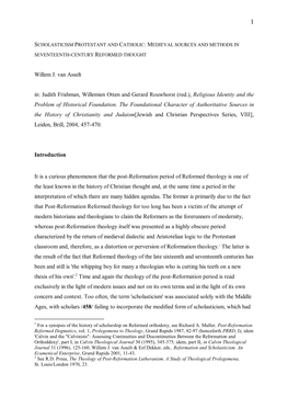 Willem J. Van Asselt In: Judith Frishman, Willemien Otten and Gerard Rouwhorst (Red.), Religious Identity and the Problem of Historical Foundation