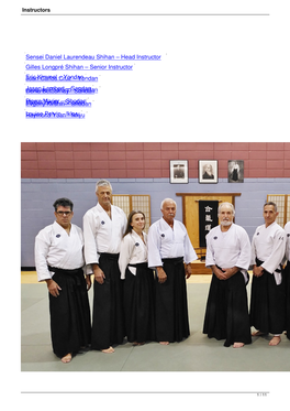 Head Instructor Gilles Longpré Shihan – Senior Instructor