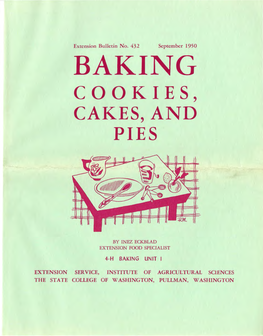 Baking Cookies, Cakes, and Pies