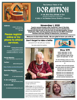 Bulletin 2020 11 01