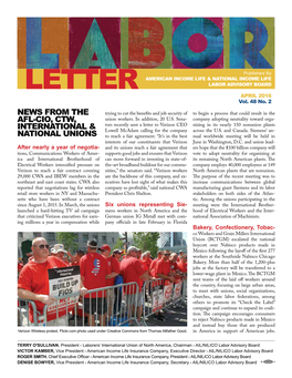 LETTER LABOR ADVISORY BOARD APRIL 2016 Vol