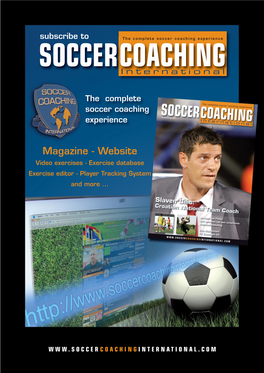 Magazine - Website Video Exercises - Exercise Database Exercise Editor - Player Tracking System and More