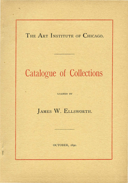 Catalogue of the Art Collections Loaned by James
