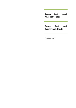 Surrey Heath Local Plan 2014 - 2032