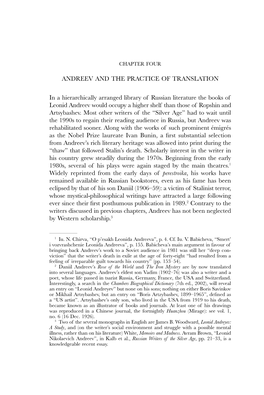 ANDREEV and the PRACTICE of TRANSLATION in A