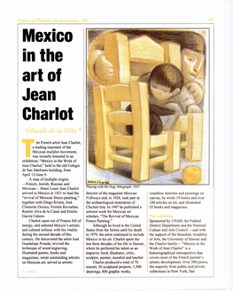 Mexico in the Art of Jean Charlot Yonualli Ue Ta Villa
