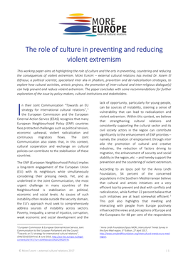 The Role of Culture in Preventing and Reducing Violent Extremism