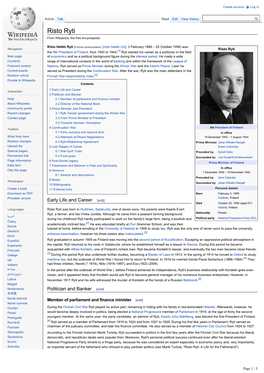 Risto Ryti from Wikipedia, the Free Encyclopedia