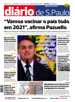 Vamos Vacinar O País Todo Em 2021”, Afirma Pazuello Ministro Da Saúde Foi Convidado Por Senadores Para Explicar As Ações Adotadas Pelo Governo P4