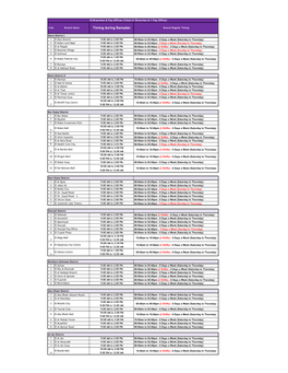 Timing During Ramadan Branch Regular Timing