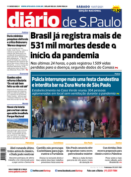 Brasil Já Registra Mais De 531 Mil Mortes Desde O Início Da Pandemia