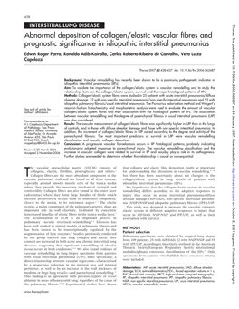 Abnormal Deposition of Collagen/Elastic Vascular Fibres And