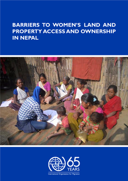 Barriers to Women's Land and Property Access and Ownership In