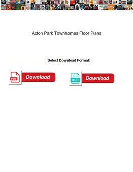 Acton Park Townhomes Floor Plans