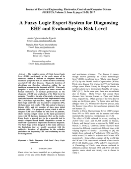 A Fuzzy Logic Expert System for Diagnosing EHF and Evaluating Its Risk Level