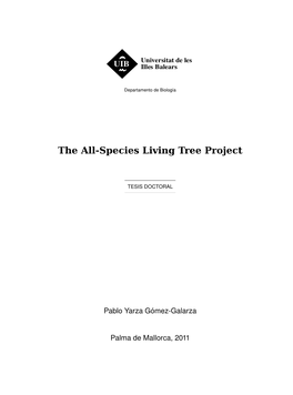 The All-Species Living Tree Project