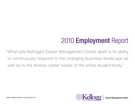 2010 Employment Report