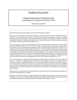 Vodafone Group Plc