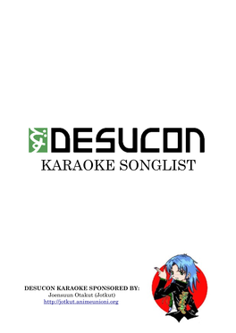 Karaoke Songlist