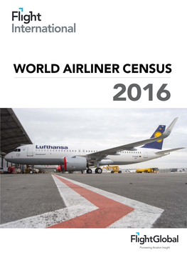 World Airliner Census 2016 Airbus WORLD AIRLINER CENSUS World Airliner Census 2016