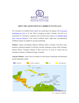 About the Association of Caribbean States (Acs)