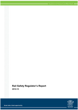 Rail Safety Regulator's Report 2012-13