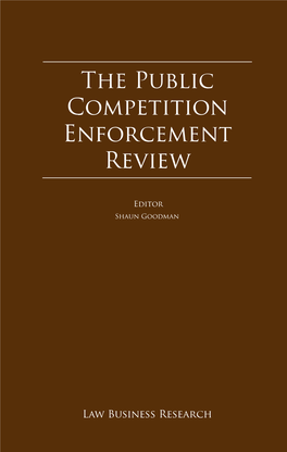 The Public Competition Enforcement Review the Public Competition Enforcement Review