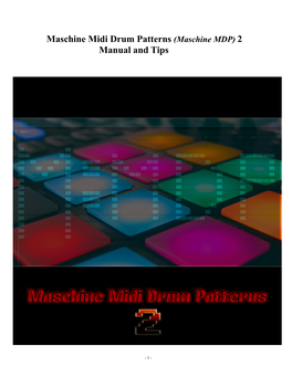 Maschine Midi Drum Patterns 2 Manual and Tips