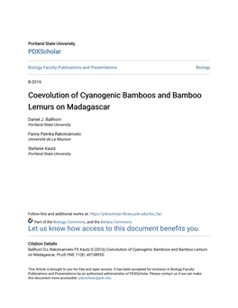 Coevolution of Cyanogenic Bamboos and Bamboo Lemurs on Madagascar