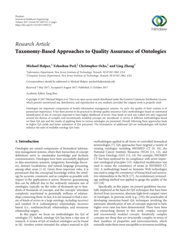 Taxonomy-Based Approaches to Quality Assurance of Ontologies