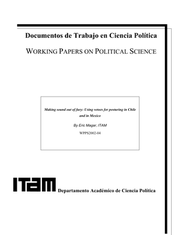 Documentos De Trabajo En Ciencia Política