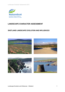 Landscape Character Assessment 2019