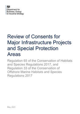 Review of Consents for Major Infrastructure Projects