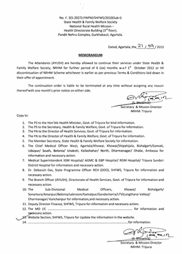 ~;:;~"'L ----=::==- ....• Secretary & Mission Director NRHM: Tripura